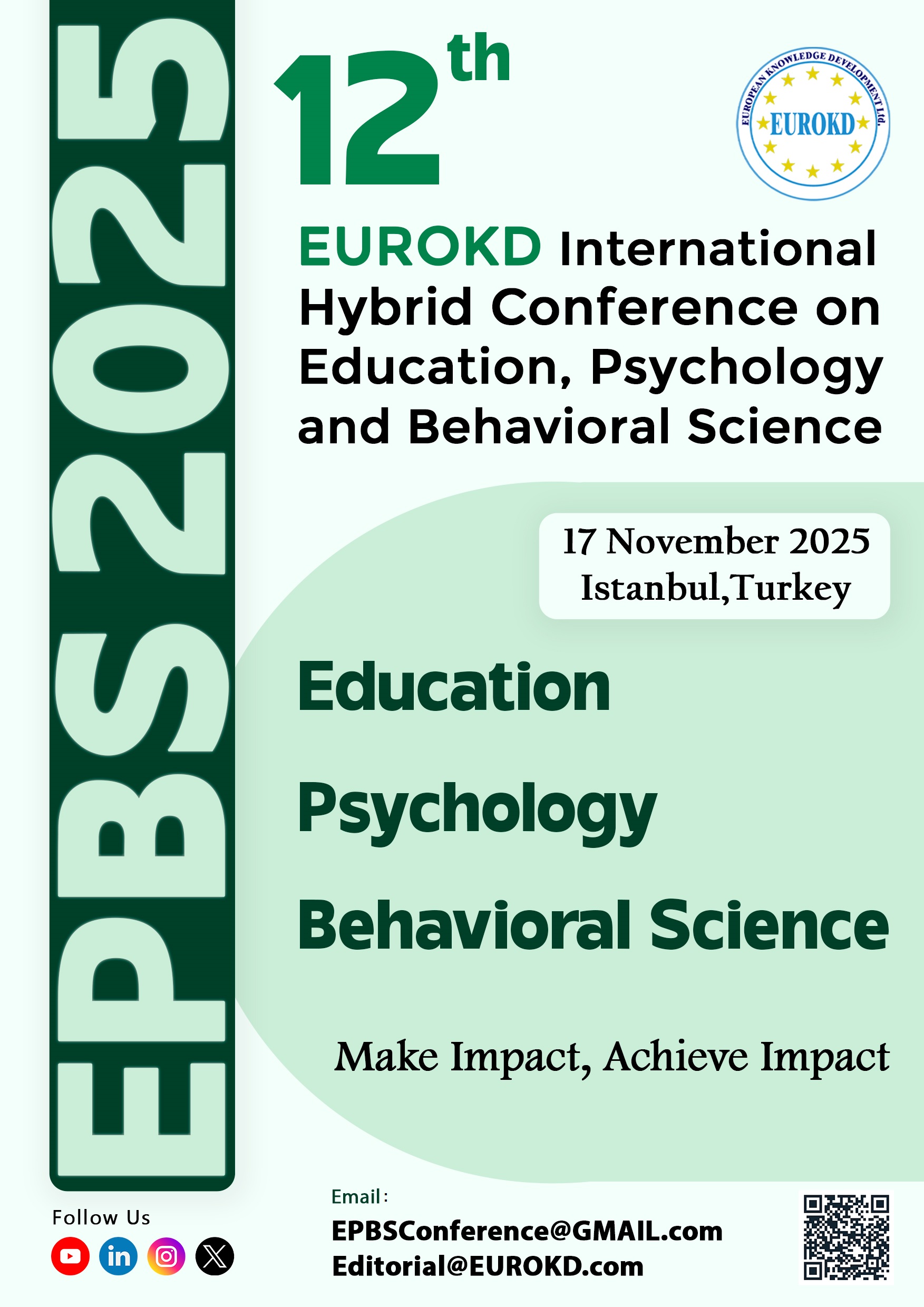 12th EUROKD International Hybrid Conference on Education, Psychology & Behavioral Science