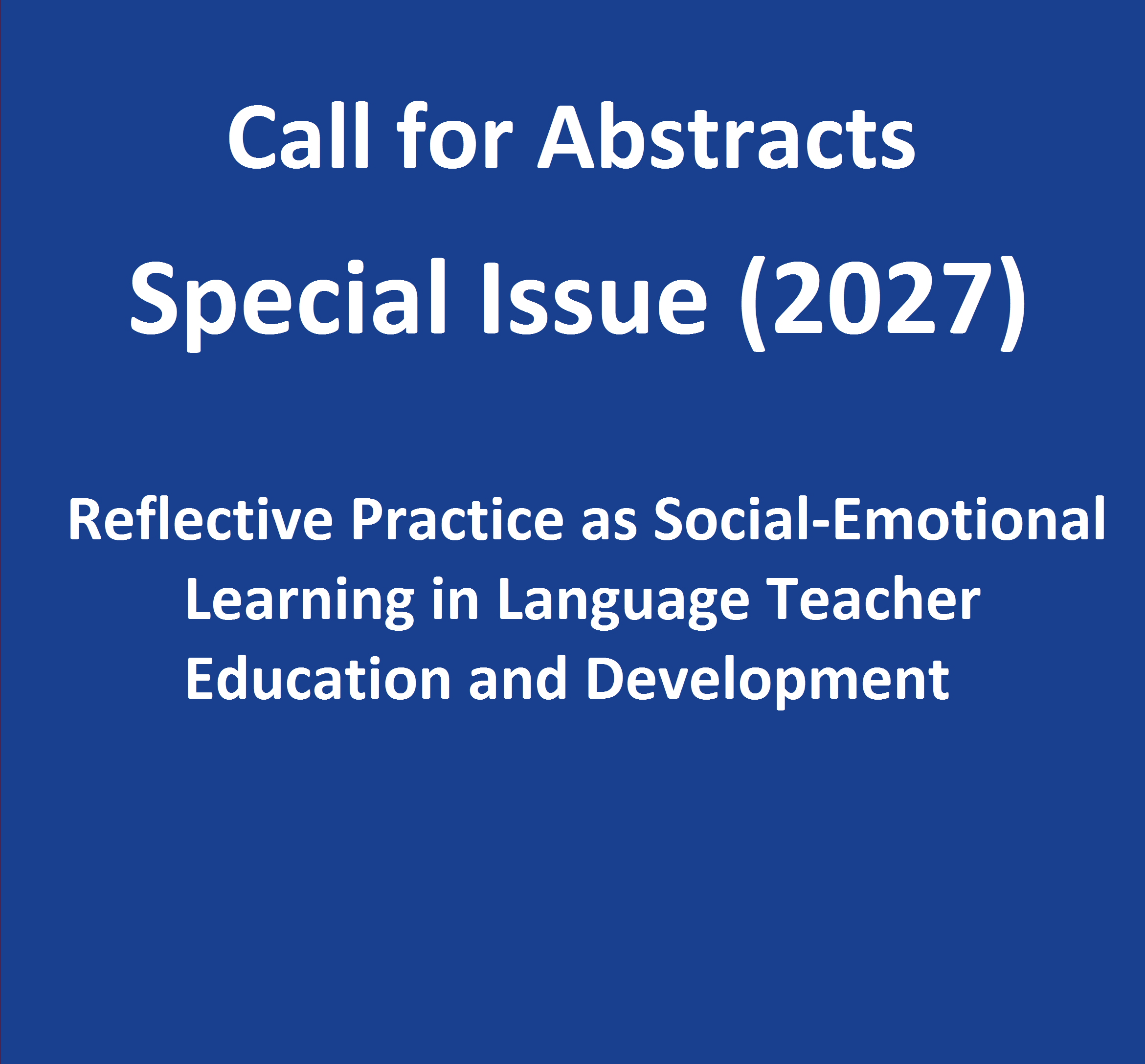 Call for Abstracts for Special Issue (2027)